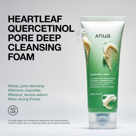 Pore Purifying Cleanser with Heart Leaf Extract and Quercetin🌿(For clogged pores and redness)